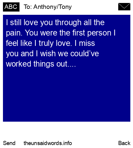 unsent message to Anthony/Tony