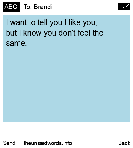unsent message to Brandi