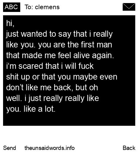 unsent message to clemens
