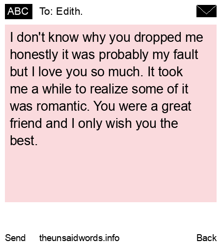 unsent message to Edith.