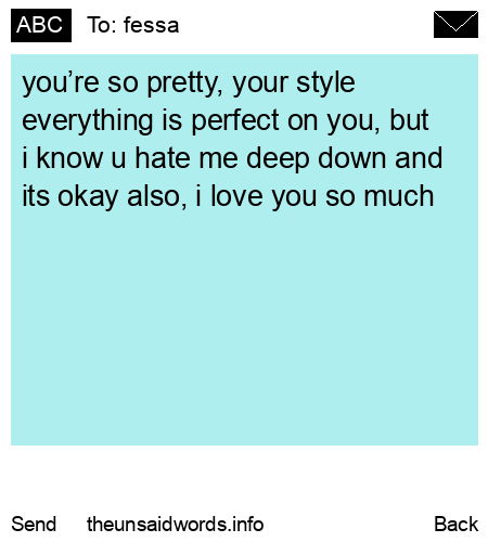 unsent message to fessa