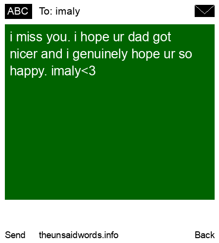 unsent message to imaly