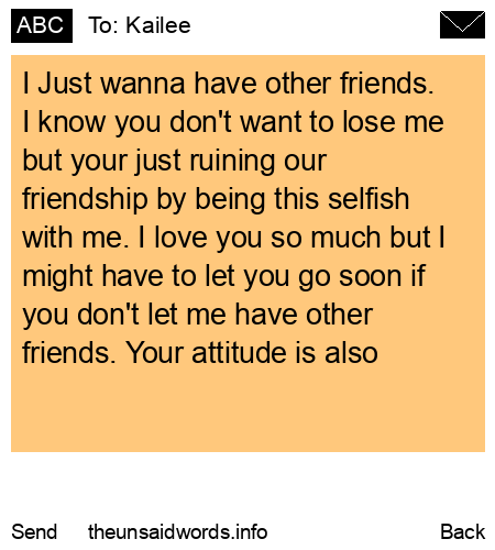 unsent message to Kailee