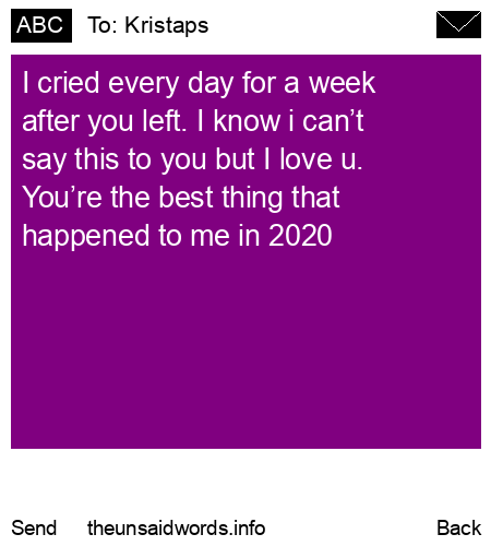 unsent message to Kristaps