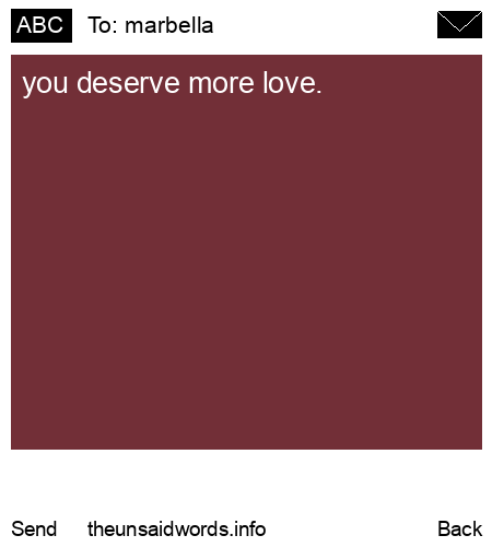 unsent message to marbella