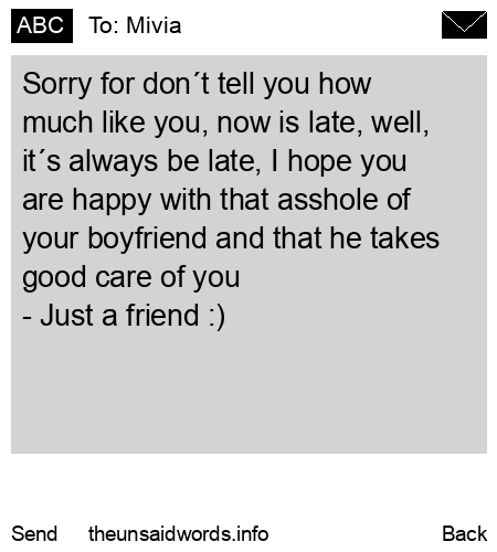 unsent message to Mivia