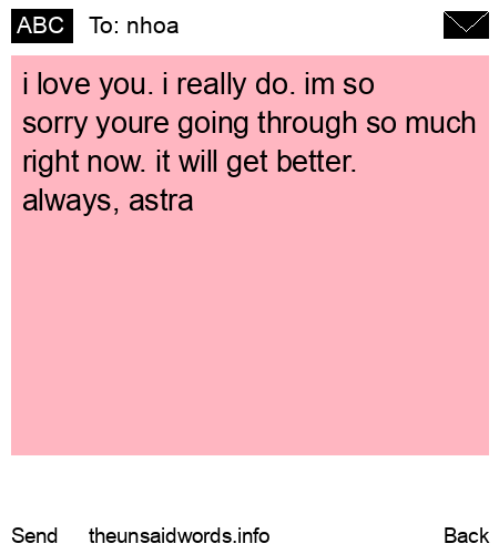 unsent message to nhoa