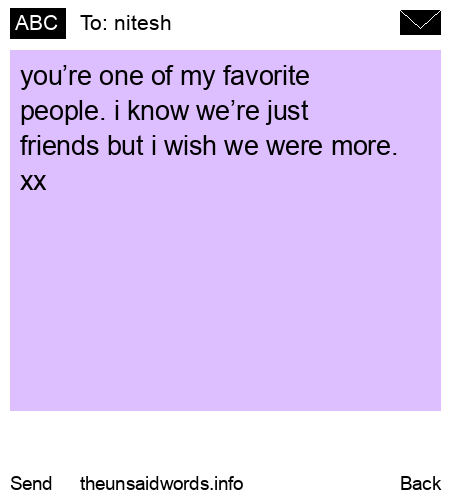 unsent message to nitesh