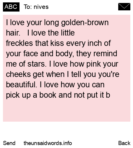 unsent message to nives