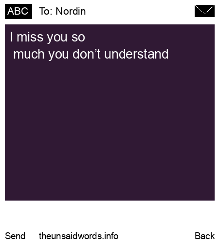 unsent message to Nordin