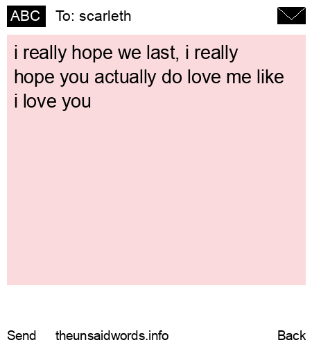 unsent message to scarleth
