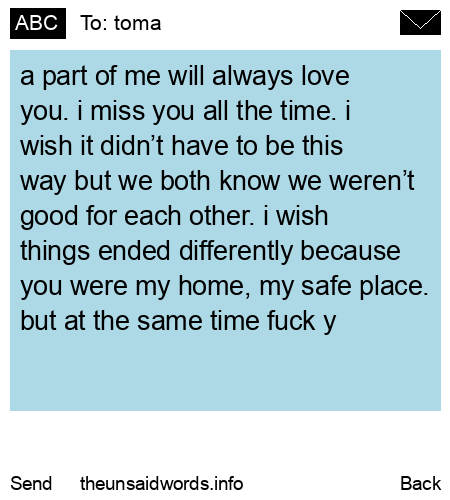 unsent message to toma