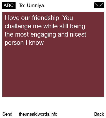 unsent message to Umniya