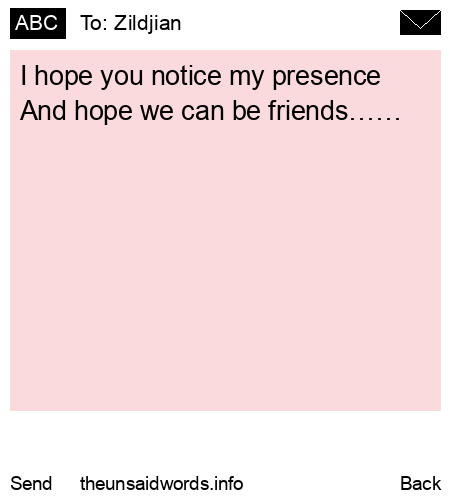 unsent message to Zildjian