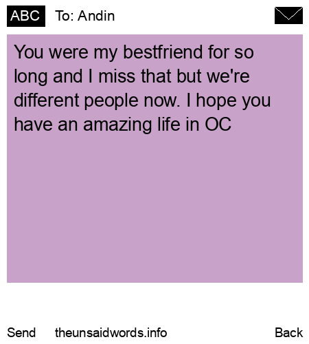 unsent message to Andin