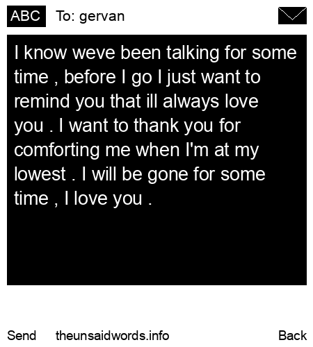 unsent message to gervan
