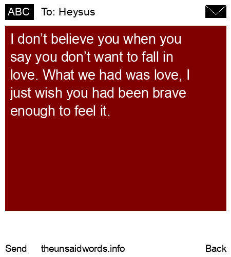 unsent message to Heysus