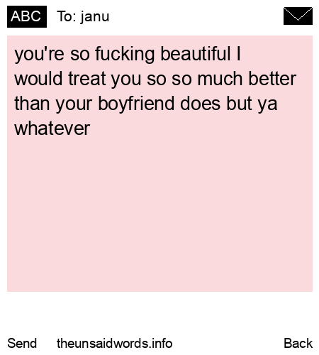 unsent message to janu