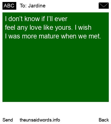 unsent message to Jardine