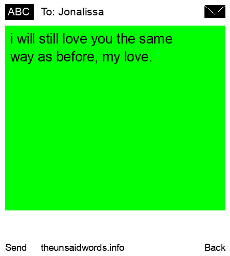 unsent message to Jonalissa