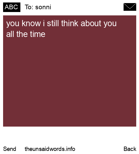 unsent message to sonni