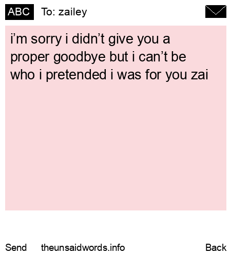 unsent message to zailey