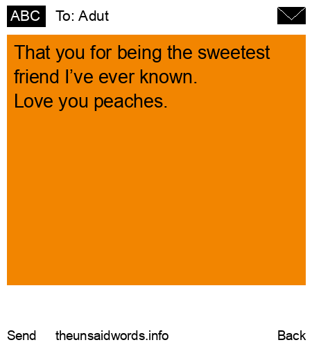 unsent message to Adut