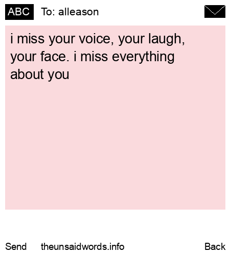 unsent message to alleason