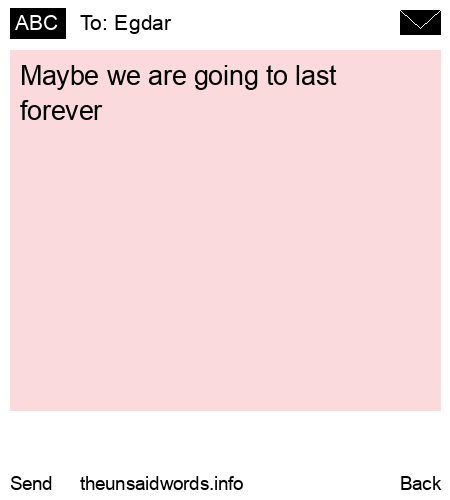 unsent message to Egdar 