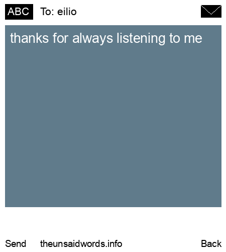 unsent message to eilio