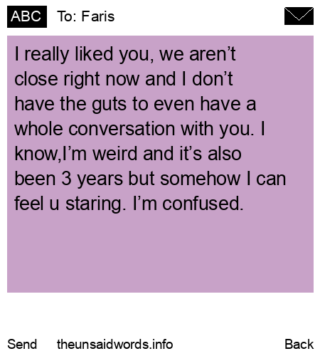 unsent message to Faris
