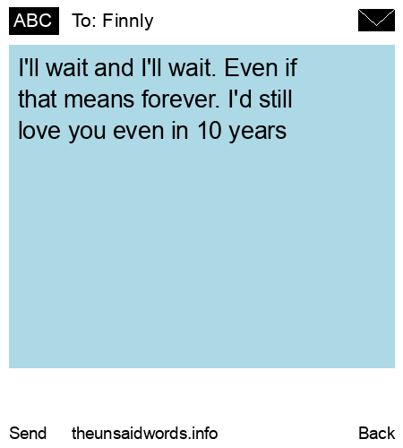 unsent message to Finnly