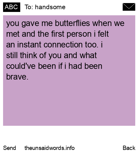 unsent message to handsome