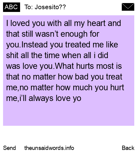 unsent message to Josesito??