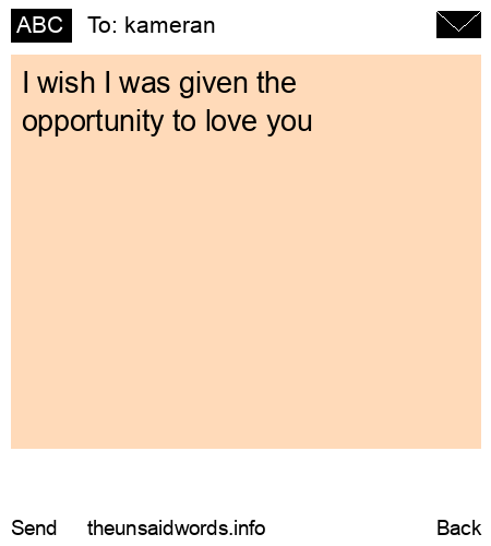 unsent message to kameran
