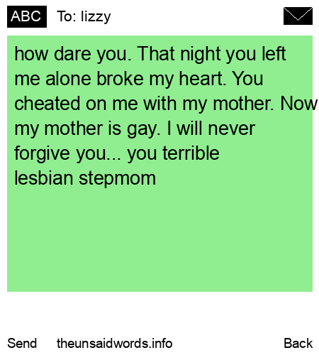 unsent message to lizzy