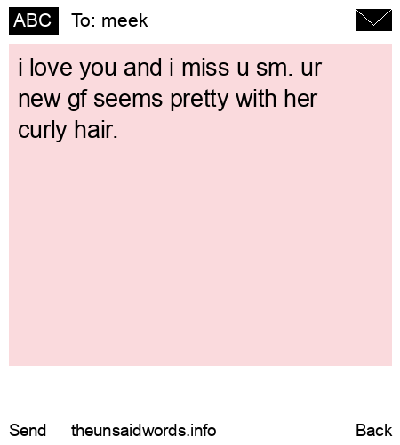 unsent message to meek
