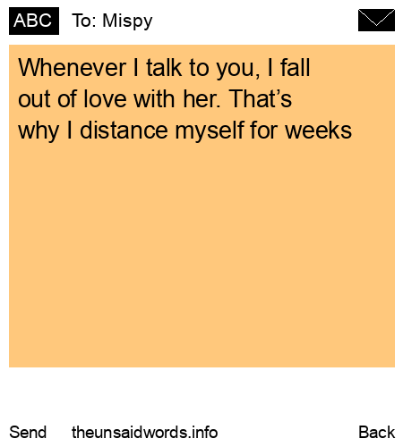 unsent message to Mispy