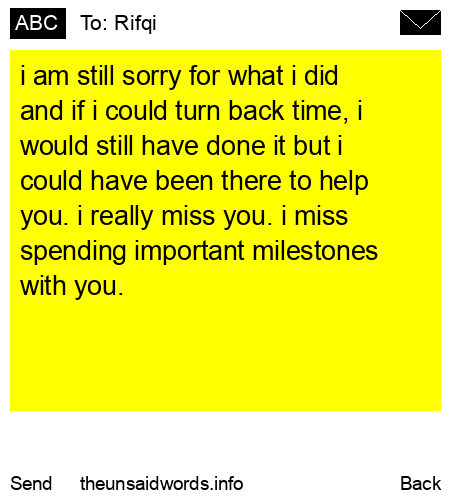 unsent message to Rifqi