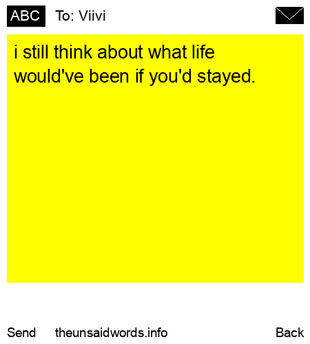 unsent message to Viivi