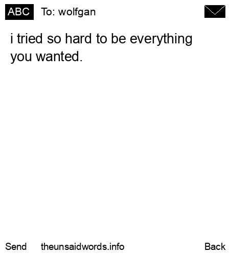 unsent message to wolfgan