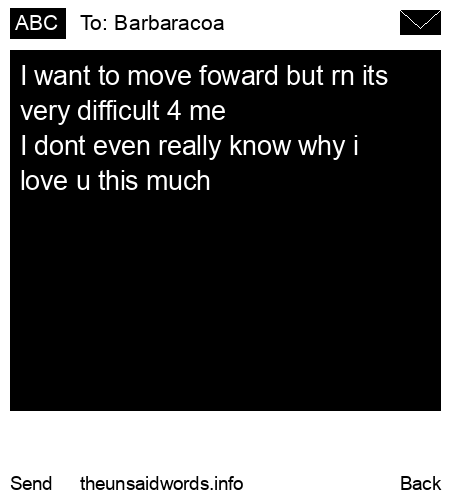 unsent message to Barbaracoa