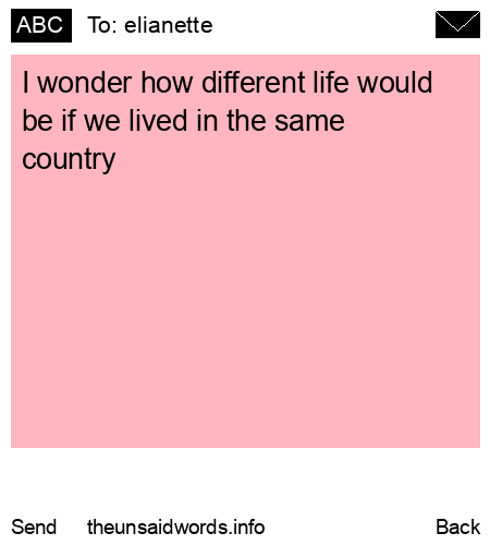 unsent message to elianette