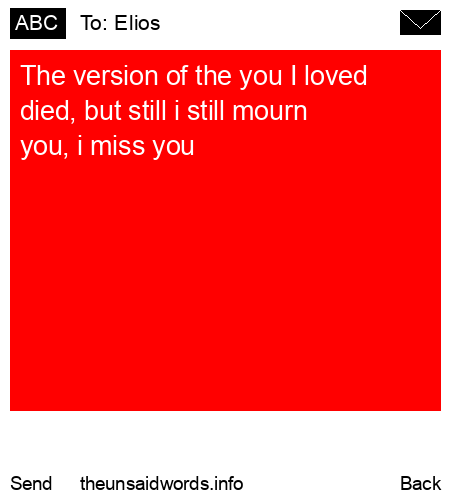 unsent message to Elios