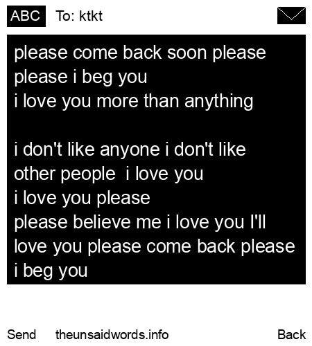 unsent message to ktkt