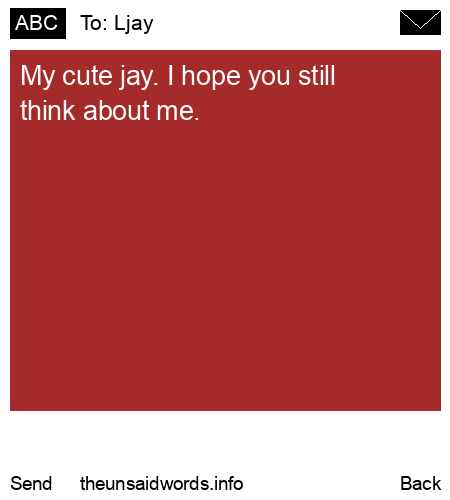 unsent message to Ljay