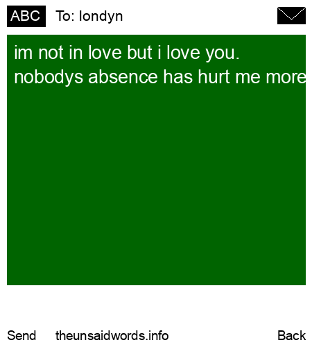 unsent message to londyn