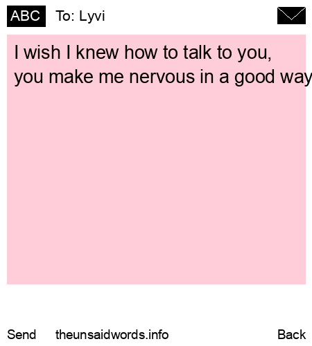 unsent message to Lyvi