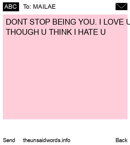 unsent message to MAILAE