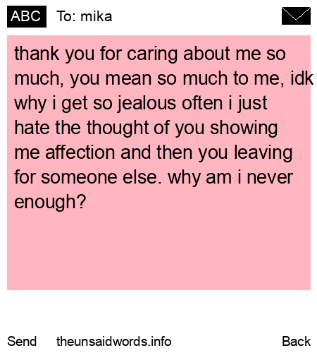 unsent message to mika